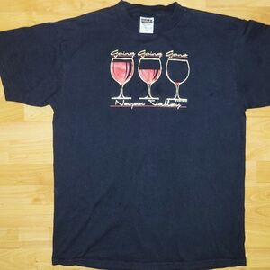 Vintage Wine Napa Valley Funny Winery Tee, "Going, Going, Gone" Tultex Tag XL